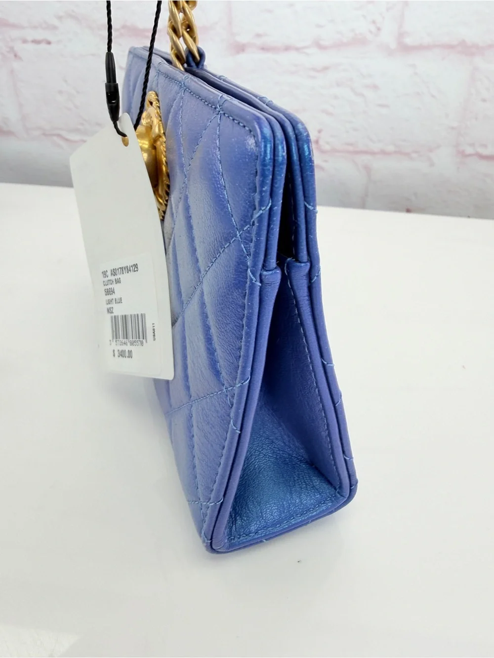 Chanel Evening by the Sea Blue Quilted Clutch Bag